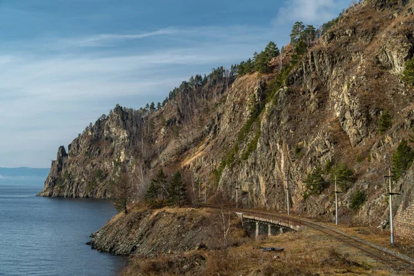 Batu Parah Cape Kolokolny Danau Baikal — Stok Foto