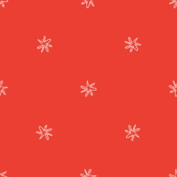 Hand Drawn Snowflakes Christmas Seamless Pattern Subtle Flying Snow Flakes — Stock Photo, Image