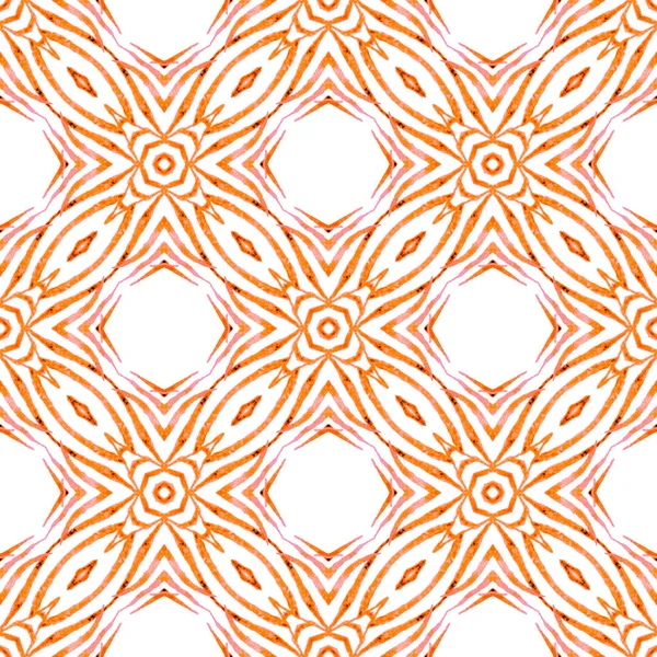 Textilní Hotový Rozkošný Potisk Plavky Tapety Obaly Oranžový Krásný Boho — Stock fotografie