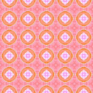 El çizimi tropikal, pürüzsüz sınır. Turuncu muhteşem boho şık yaz tasarımı. Tropik, pürüzsüz desen. Tekstil baskıya hazır, mayo kumaş, duvar kağıdı, ambalaj..