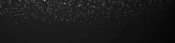 Волшебный Рождественский Фон Тонкие Летящие Снежинки Звезды Черном Фоне Бриллиантовая — стоковый вектор