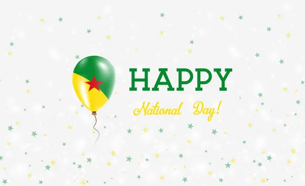 Guyana Nationale Feestdag Patriottische Poster Vliegende Rubberen Ballon Kleuren Van — Stockvector