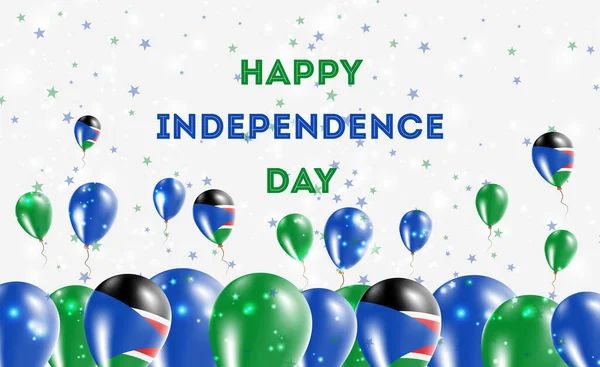Dia Independência Sudão Sul Design Patriótico Balões Nas Cores Nacionais —  Vetores de Stock