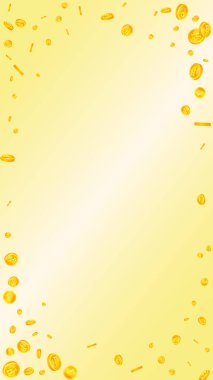 İsviçre frangı para yağıyor. Şaşılacak derecede dağınık CHF paraları. İsviçre parası. Büyük ikramiye, servet ya da başarı konsepti. Vektör illüstrasyonu.