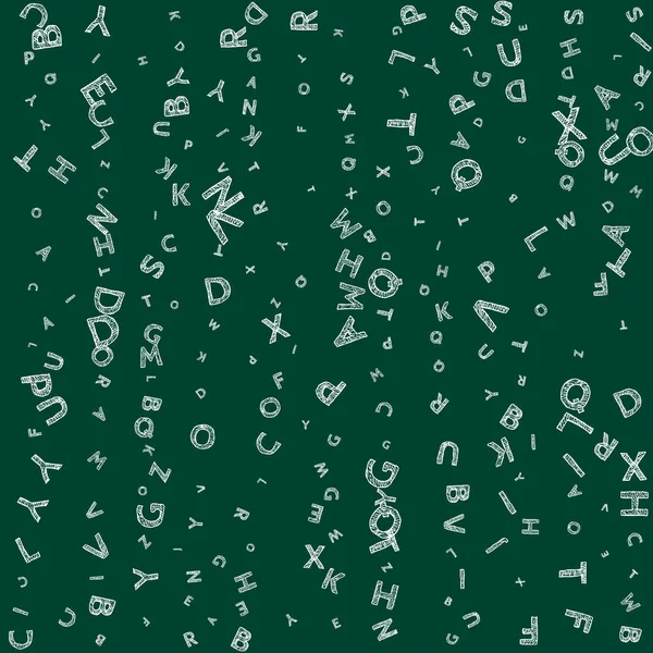 Падаючі Листи Англійської Мови Халк Ручних Літальних Слів Латинського Алфавіту — стоковий вектор
