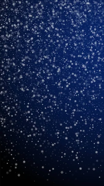 Bonita Neve Fundo Natal Flocos Neve Voadores Sutis Estrelas Fundo — Vetor de Stock