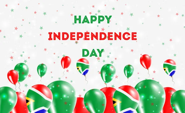 Afrique Sud Independence Day Patriotic Design Ballons Couleurs Nationales Sud — Image vectorielle