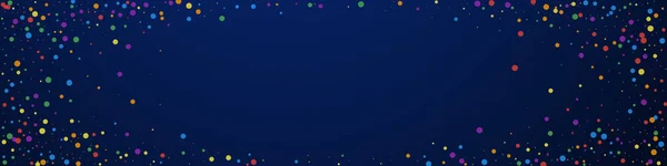 Confeti Tendencias Festivas Estrellas Celebración Colorido Confeti Sobre Fondo Azul — Vector de stock