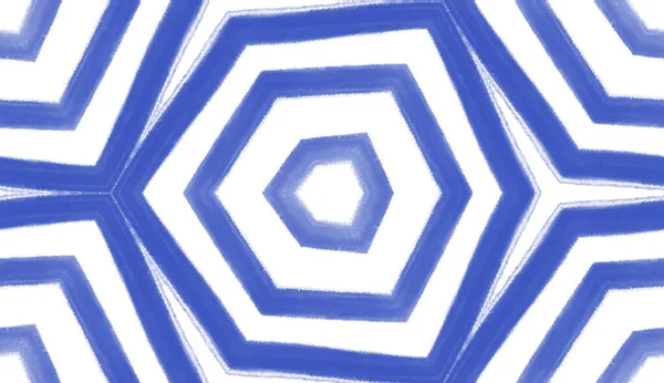 Chevron Streifen Design Indigo Symmetrischer Kaleidoskop Hintergrund Geometrisches Chevron Streifen — Stockfoto