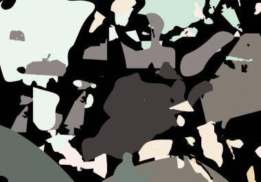 Terrazzo modern soyut şablon. Klasik İtalyan döşemesinin siyah, yeşil ve pembe dokusu. Venedik terrazzo trend vektör arka planı Taşlardan, granitten, kuvarstan, mermerden, betondan yapılmış. 