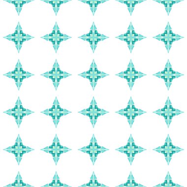 Sembol suluboya deseni. Yeşil muhteşem boho şık yaz tasarımı. Tekstil hazır radyan baskı, mayo kumaş, duvar kağıdı, ambalaj. Yeşil geometrik sembolü suluboya kenarı.