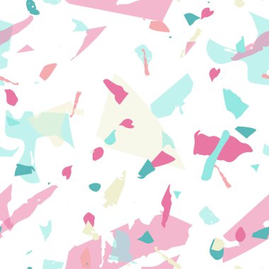 Terrazzo kusursuz desen. Modern klasik döşeme dokusu. Terrazzo pürüzsüz desenli, serin renklerde. Doğal taşlardan, granitten, kuvarstan, mermerden, betondan yapılmış arkaplan. 