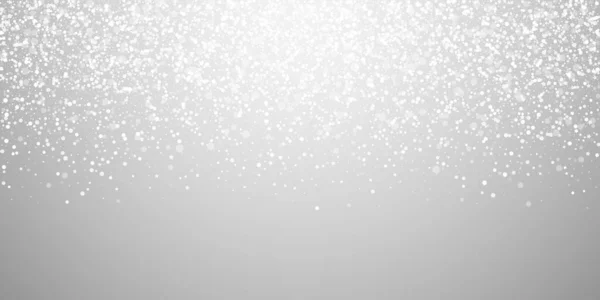 Magische Sterren Schaarse Kerst Achtergrond Subtiele Vliegende Sneeuwvlokken Sterren Lichtgrijze — Stockvector