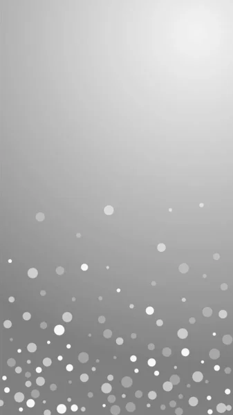 Bianco Puntini Sfondo Natale Fiocchi Neve Volanti Sottili Stelle Sfondo — Vettoriale Stock