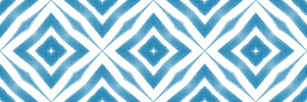 Geometrische Naadloze Patroon Blauwe Symmetrische Caleidoscoop Achtergrond Zeldzame Decoratieve Design — Stockfoto