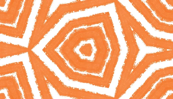 Medaillon Naadloos Patroon Oranje Symmetrische Caleidoscoop Achtergrond Textiel Klaar Opmerkelijke — Stockfoto