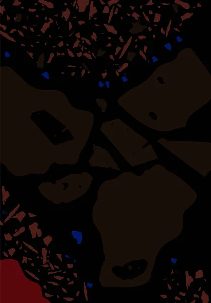 Terrazzo现代抽象模板 经典意大利地板的黑色和红色质感 威尼斯特拉佐时尚矢量背景背景石头 花岗岩 大理石 混凝土制成的背景 — 图库矢量图片