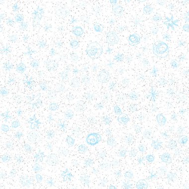 El yapımı kar taneleri, Noel 'de kusursuz desen. Tebeşirle kar tanelerinin üzerinde uçan kar taneleri. Tebeşirle çizilmiş kar örtüsü. Muhteşem tatil sezonu dekorasyonu..