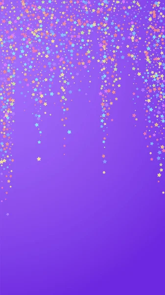 Beaux Confettis Festifs Des Stars Fête Étoiles Colorées Sur Fond — Image vectorielle