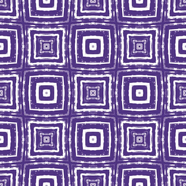 Patrón Étnico Pintado Mano Fondo Caleidoscopio Simétrico Púrpura Vestido Verano — Foto de Stock