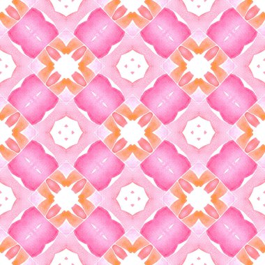 Suluboya yaz etnik sınır düzeni. Turuncu güzel boho şık yaz tasarımı. Tekstil hazır muhteşem baskı, mayo kumaş, duvar kağıdı, ambalaj. Etnik el boyası desen.