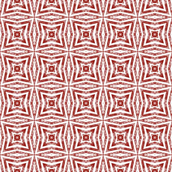 Mozaik Zökkenőmentes Minta Borvörös Szimmetrikus Kaleidoszkóp Háttér Retro Mozaik Zökkenőmentes — Stock Fotó