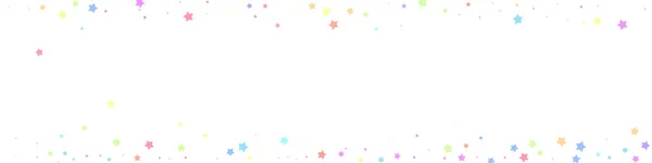 Festive Fine Confetti Celebration Stars Colorful Stars Random White Background — Stock Vector