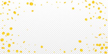 İngiliz sikkeleri düşüyor. Güzel dağınık GBP paraları. İngiltere parası. Sıra dışı ikramiye, servet ya da başarı konsepti. Vektör illüstrasyonu.