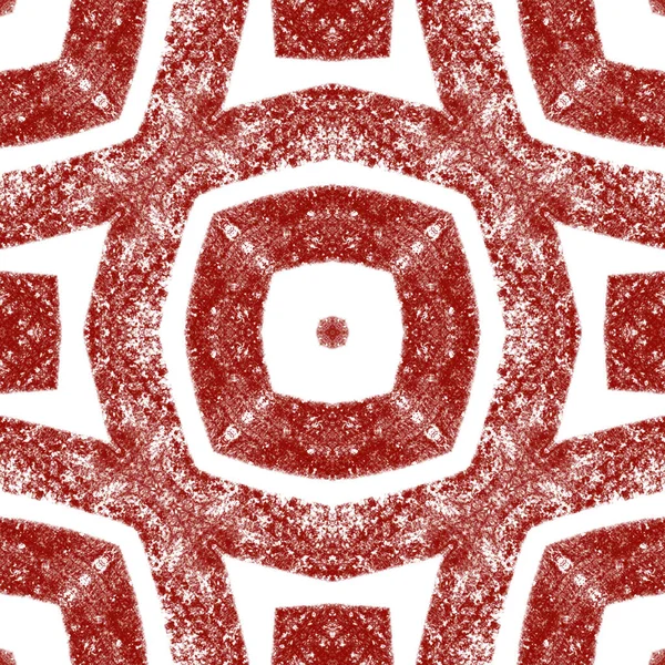 Mosaik Sömlöst Mönster Vin Röd Symmetrisk Kalejdoskop Bakgrund Textil Redo — Stockfoto
