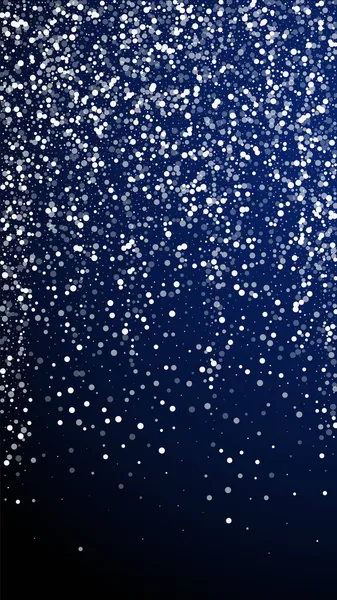 Lunares Blancos Azar Fondo Navidad Sutiles Copos Nieve Voladores Estrellas — Archivo Imágenes Vectoriales