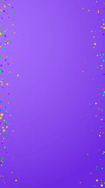 Festliches Konfetti Feierstars Helles Konfetti Auf Violettem Hintergrund Feine Festliche — Stockvektor