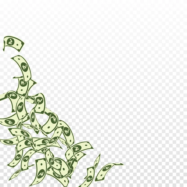 印度卢比钞票掉了在透明的背景下提交Inr法案 印度的钱精彩的矢量图解 精挑细选的头奖 财富或成功的概念 — 图库矢量图片