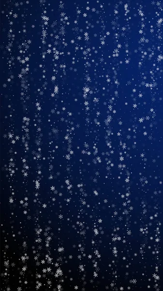 Beau Fond Noël Chute Neige Flocons Neige Volants Subtils Étoiles — Image vectorielle