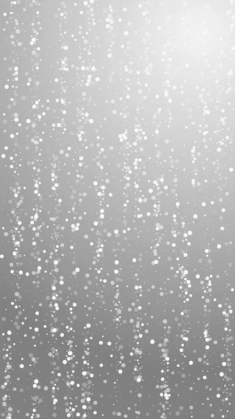 Lunares Blancos Azar Fondo Navidad Sutiles Copos Nieve Voladores Estrellas — Vector de stock