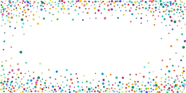 Konfetti Akwarelowe Białym Tle Intrygujące Kolorowe Kropki Szczęśliwa Uroczystość Szerokie — Zdjęcie stockowe