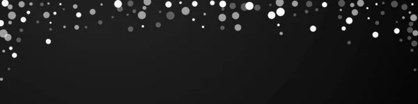 Белые Точки Рождественский Фон Тонкие Летящие Снежинки Звезды Черном Фоне — стоковый вектор