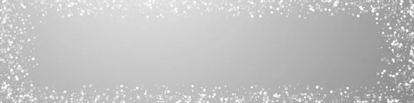 Lunares Blancos Azar Fondo Navidad Sutiles Copos Nieve Voladores Estrellas — Archivo Imágenes Vectoriales