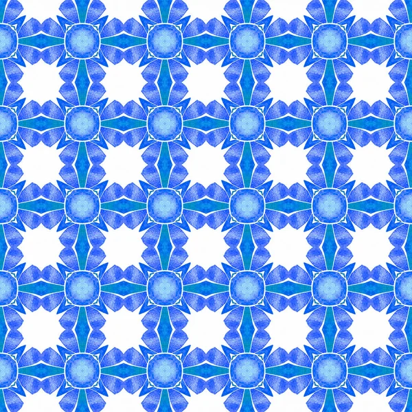 Textiel Klaar Unieke Print Badmode Stof Behang Verpakking Blauw Chique — Stockfoto