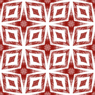 Mozaik kusursuz desen. Şarap kırmızısı simetrik kaleydoskop arka planı. Retro mozaik kusursuz tasarım. Tekstil hazır büyüleyici baskı, mayo kumaş, duvar kağıdı, ambalaj..