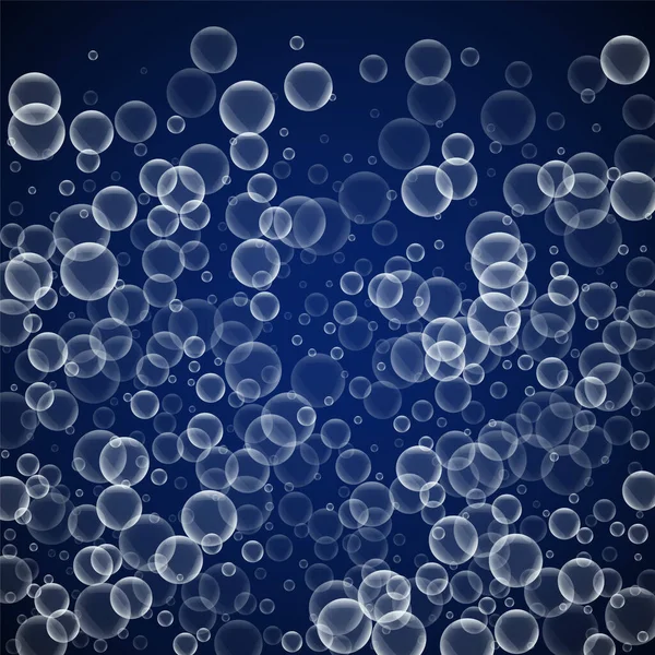 Burbujas Jabón Azar Fondo Abstracto Soplando Burbujas Sobre Fondo Noche — Vector de stock