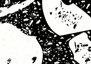 Terrazzo modern soyut şablon. Klasik İtalyan döşemesinin siyah ve bej dokusu. Venedik terrazzo trend vektör arka planı Taşlardan, granitten, kuvarstan, mermerden, betondan yapılmış. 