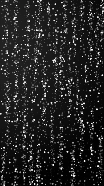 Lunares Blancos Azar Fondo Navidad Sutiles Copos Nieve Voladores Estrellas — Vector de stock