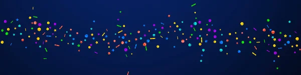 Confete Festivo Bonito Estrelas Celebração Confete Festivo Fundo Azul Escuro —  Vetores de Stock