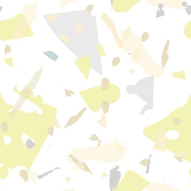 Terrazzo kusursuz desen. İç dekorasyon için minimalist döşeme taşı. Terrazzo pürüzsüz desenli, serin renklerde. Doğal taşlardan, granitten, kuvarstan, mermerden, betondan yapılmış arkaplan. 