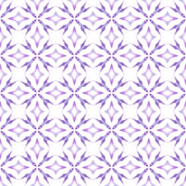 Organik fayans. Mor sanatsal boho şık yaz tasarımı. Tekstil hazır moda baskısı, mayo kumaşı, duvar kağıdı, ambalaj. Moda organik yeşil kenar.