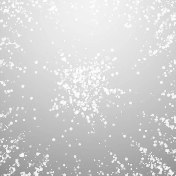 Удивительный Падающий Снежный Фон Рождества Тонкие Летящие Снежинки Звезды Светло — стоковый вектор