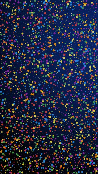 Feestelijke Verse Confetti Feeststerren Kleurrijke Confetti Donkerblauwe Achtergrond Ideaal Feestelijk — Stockvector