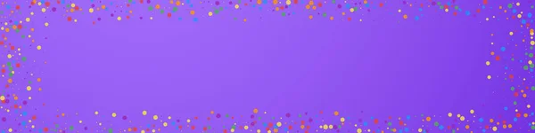 Feestelijke Sierlijke Confetti Feeststerren Kleurrijke Confetti Violette Achtergrond Levend Feestelijk — Stockvector