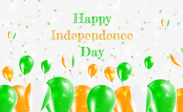 Cote Ivoire Independence Day Patriotisches Design Luftballons Den Ivorischen Nationalfarben — Stockvektor