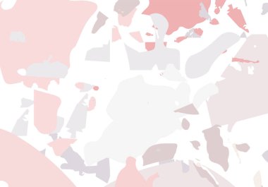 Terrazzo modern soyut şablon. Klasik İtalyan döşemesinin pembe ve gri dokusu. Taşlardan, granitten, kuvarstan, mermerden, betondan yapılmış arka plan. Venedik terrazzo trend vektör arkaplanı